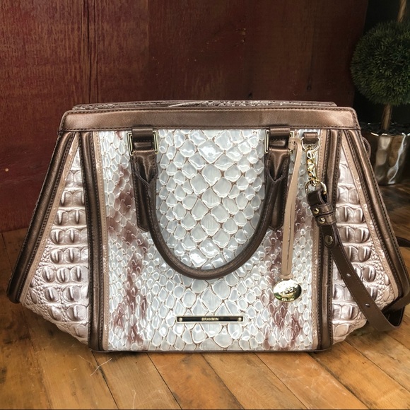 Brahmin Handbags - Brahmin Arden Structured Satchel in Sky Carlisle